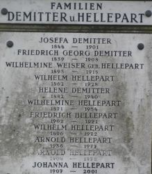 Demitter; Hellepart; Weiser geb. Hellepart