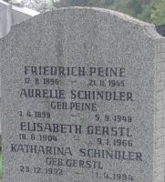 Peine; Schindler geb. Peine; Gerstl; Schindler geb. Gerstl