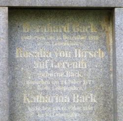 Back; von Hirsch auf Gereuth geb. Back