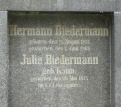 Biedermann; Biedermann geb. Kann (Detailbild)