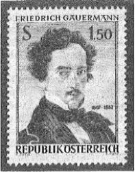 Friedrich Gauermann - Sonderbriefmarke anlässlich 100. Todestag 1962 [G-7676.]