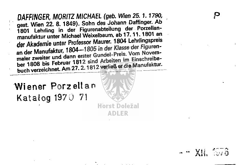 Daffinger Moritz Michael