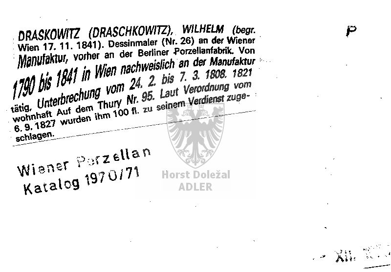 Draskowitz (Draschkowitz) Wilhelm