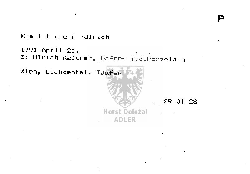 Kaltner Ulrich, Hafner