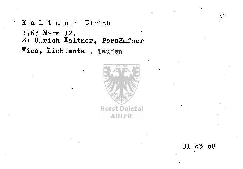 Kaltner Ulrich, Porzellan Hafner