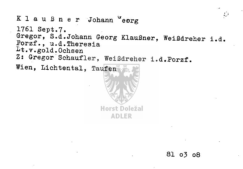 Klaußner Johann Georg