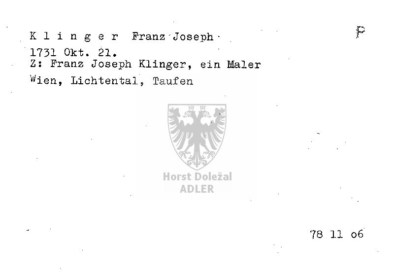 Klinger Franz Joseph