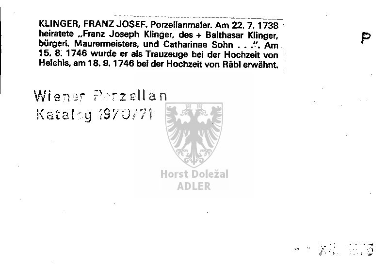 Klinger Franz Josef