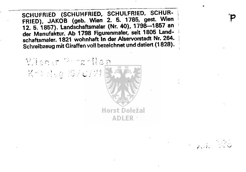 Schufried (Schuhfried, Schulfried, Schurfried) Jakob