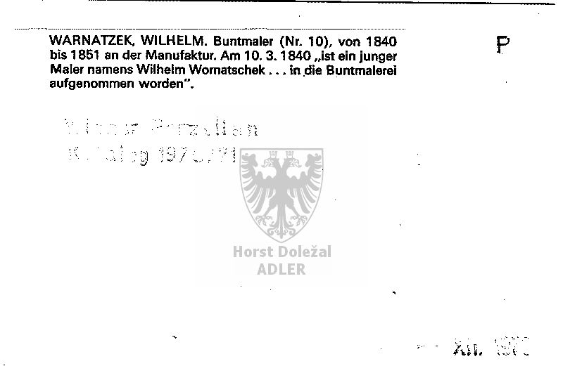 Warnatzek Wilhelm