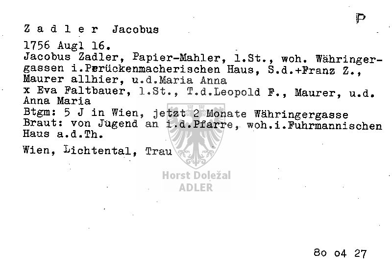 Zadler Jacobus