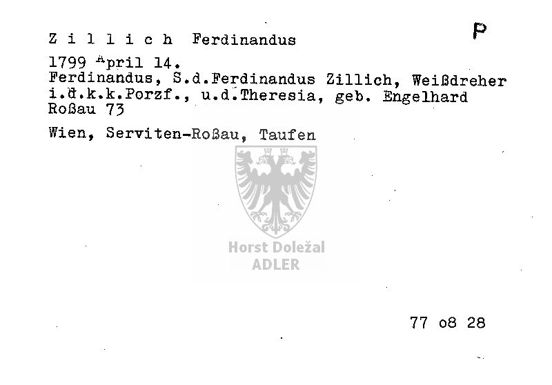 Zillich Ferdinandus