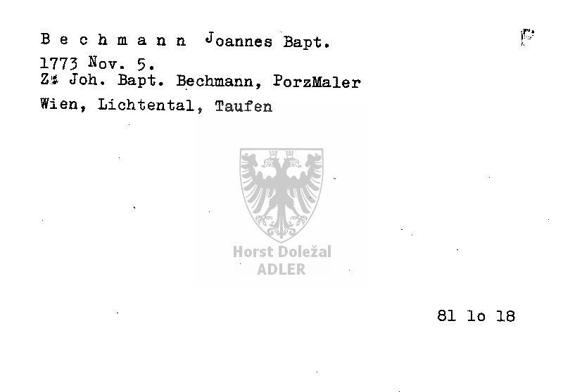 Bechmann Joannes Bapt.