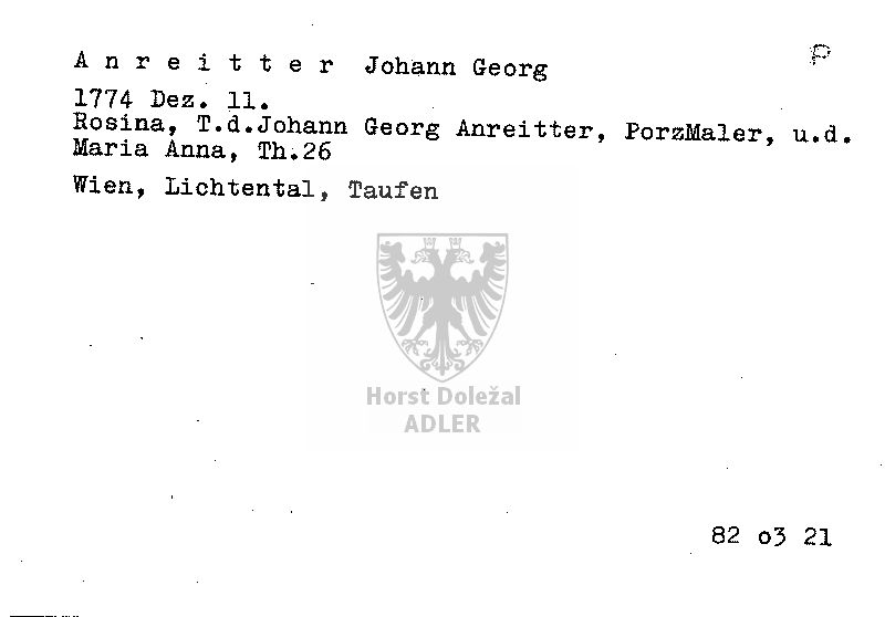 Anreitter Johann Georg