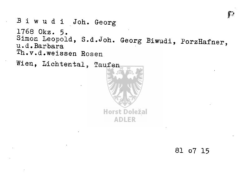 Biwudi Joh. Georg