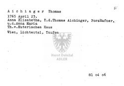 Aichinger Thomas, Porzellan-Hafner