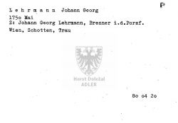 Lehrmann Johann Georg