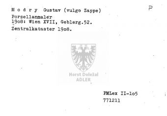 Modry Gustav vulgo Zappe