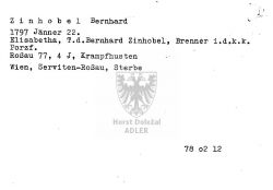 Zinhobel Bernhard, Brenner