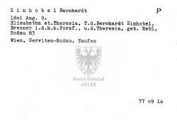 Elisabetha Theresia Zinhobel (I311283)