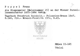 Poppel Franz, Blumenmaler