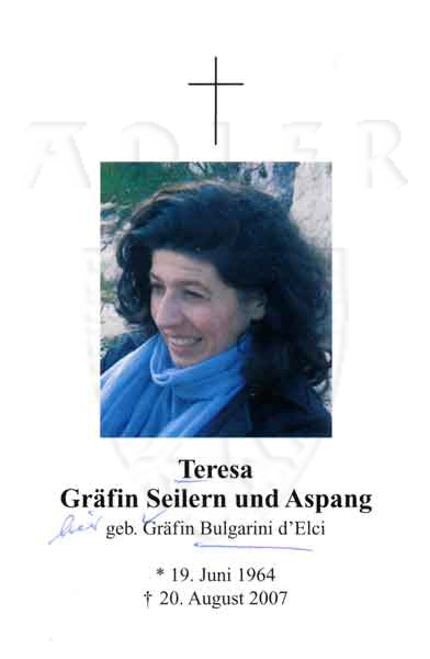 Bulgarini d'Elci [verh. Gräfin Seilern und Aspang], Teresa Gräfin