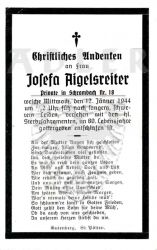 Aigelsreiter, Josefa,
Private in Schrambach Nr. 18,
+12 JAN 1944 (79)
