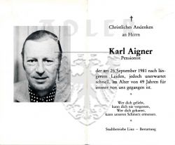 Aigner, Karl,
+25 SEP 1981 (49)