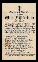 Aistleitner, Elise (geb. Ziegler),
+13 AUG 1898 (60)