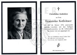 Aistleitner, Franziska,
+28 JAN 1976 (87)