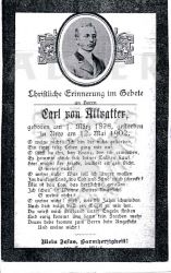 Altvatter, Carl von,
* 01 MAR 1878,
+12 MAY 1902