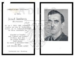 Ambros, Josef,
BB. -Pensionist,
+05 MAR 1980 (73)