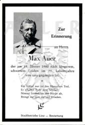 Auer, Max
+19 JAN 1980 (74)