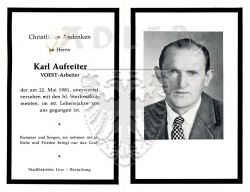 Aufreiter, Karl
VOEST-Arbeiter
+22 MAY 1981 (59)