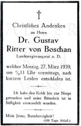 Boschan, Dr. Gustav Ritter von