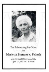 Brenner von Felsach, Marietta
