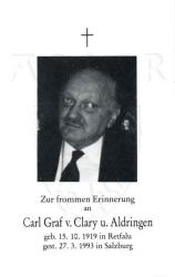 Clary und Aldringen, Carl Graf von