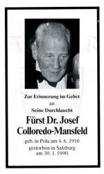 Colloredo-Mansfeld, Dr. Josef Fürst