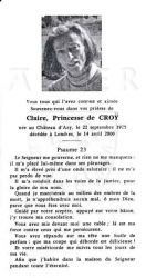 Croy, Claire Princesse de