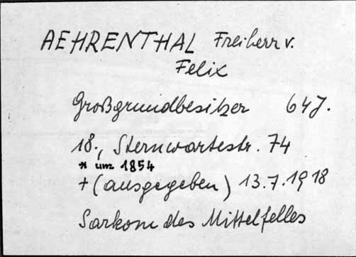 Aehrenthal, Felix von (Freiherr)