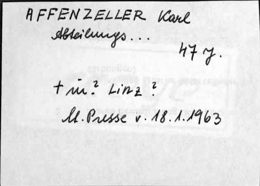 Affenzeller, Karl