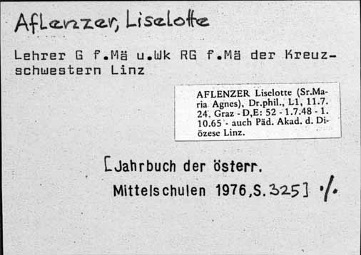 Aflenzer, Liselotte