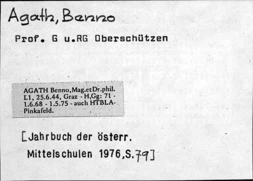 Agath, Benno
