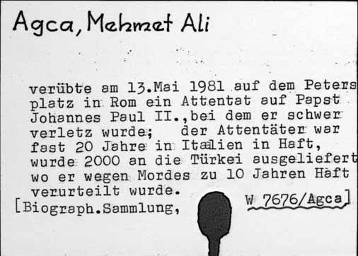 Agca, Mehmet Ali