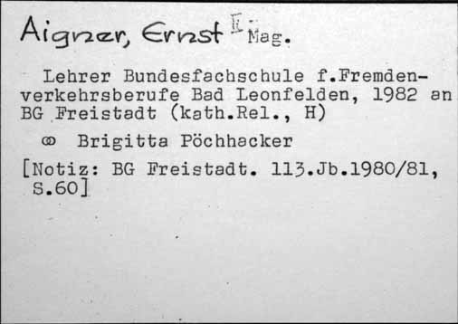 Aigner, Ernst, Mag.