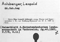 Achberger, Leopold