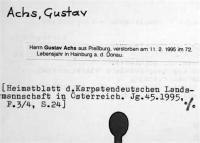 Achs, Gustav