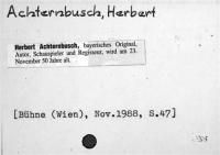 Achternbusch, Herbert
