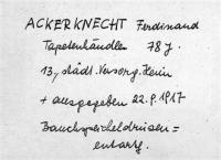 Ackerknecht, Ferdinand