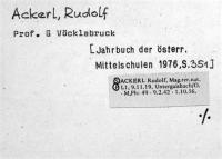 Ackerl, Rudolf